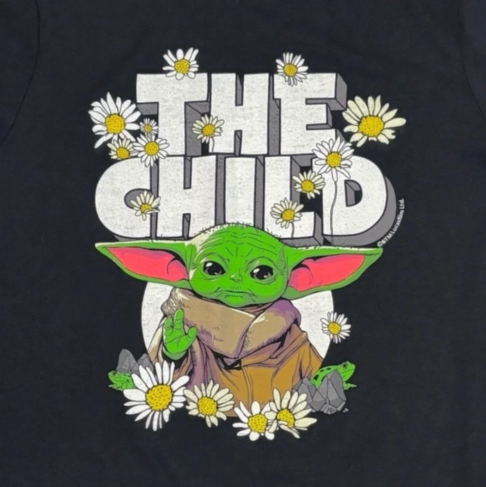 ABERCROMBIE KIDS Black Crew Neck Long Sleeve Graphic Shirt “The Child”
